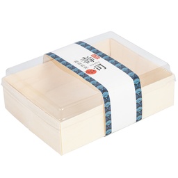 [SET0047] กล่องไม้นิกิริซูชิ 18x13.7 ซม. (100 ชุด)