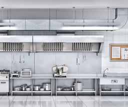 [KAS0007] เดินท่อดูดควันสังกะสี 200x200 มม. ไม่เกิน 4 เมตร