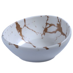 [MLM0213] ชามวงรี 6.25 นิ้ว White Marble (27-004)