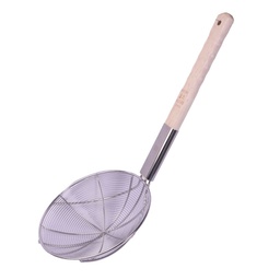 [KST0540] Wire Mesh Skimmer with Wooden Handle 24 cm