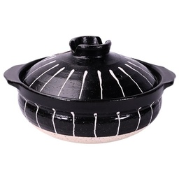 [CRM0803] 白線 土鍋 18 cm