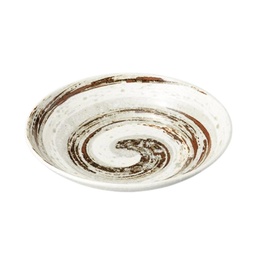 [CRJ0130] จานสลัดพายุหมุนสีน้ำตาล 8.5 นิ้ว