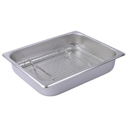 [SET0079] Stainless Steel Tray with Net  32.5x26.5x10 cm