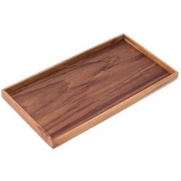 [WOD0119] ถาดรองเครื่องปรุงไม้สัก 25x13 ซม.