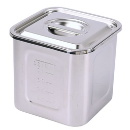 [KJP0918] Stainless Steel Square Pot with Scale 12 cm 1200 ml