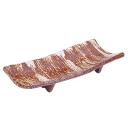 [CRM0869] จานมากิซูชิลายไม้ 26x11 ซม.