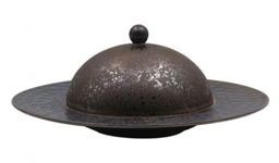 [CRM0889] 蓋付き皿 25 cm (黒砂糖)