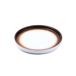 [CRM0991] จานวงแหวนสีน้ำตาล 7 นิ้ว