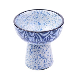 [CRM0995] พานลายคลื่นสีน้ำเงิน 3.75 นิ้ว