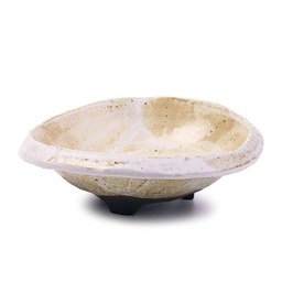 [CRM1009] จานกลมก้นหอยทุนดรา 16 ซม.