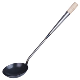 [KJP0791] Iron Round Ladle with Wooden Handle 10.5 cm