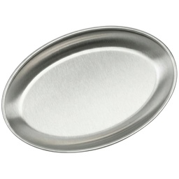 [STL0059] Oval Stainless Steel Plate 6" (18-8)